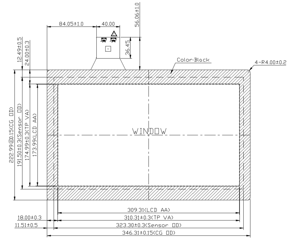 B140PFU-E02 2D Drawing