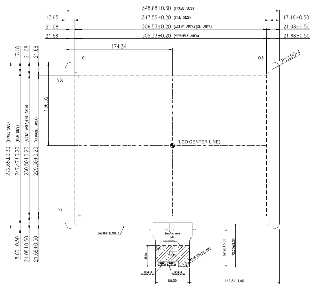 B150PFU-E01 2D Drawing